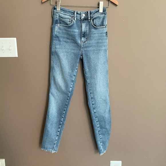 Free People Raw High‎ Rise Jeggings in Indigo Size 27 - Picture 6 of 8